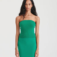Signature Cashmere Ribbed Tube Top