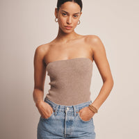 Signature Cashmere Ribbed Tube Top