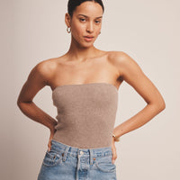 Signature Cashmere Ribbed Tube Top