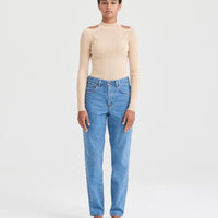 Silk Cashmere Cutout Turtleneck