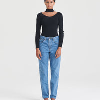 Silk Cashmere Cutout Turtleneck