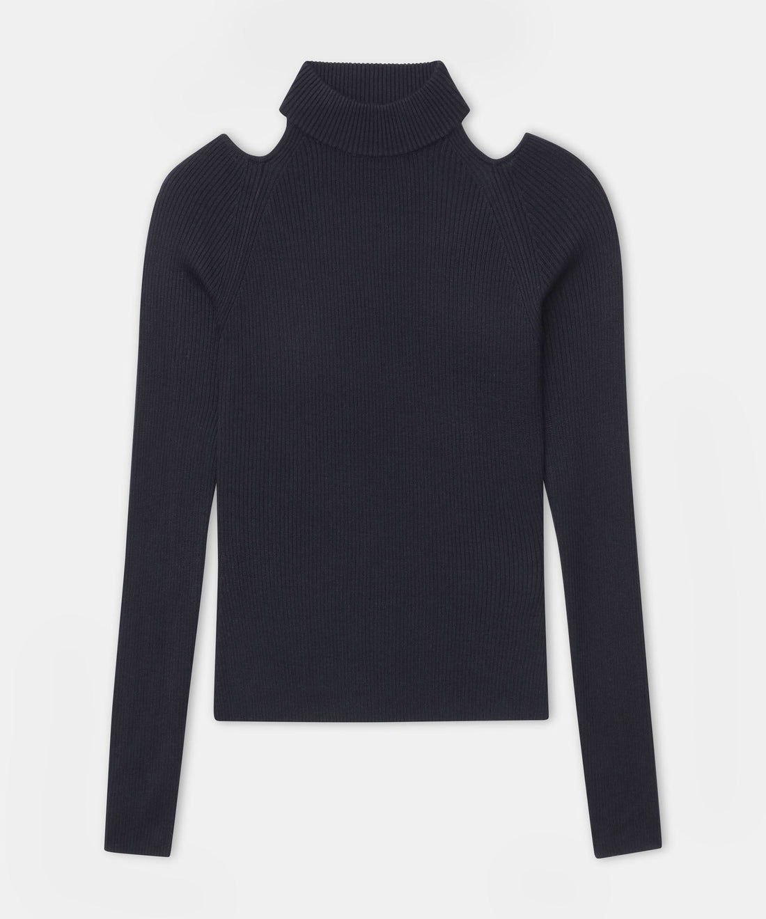 Silk Cashmere Cutout Turtleneck