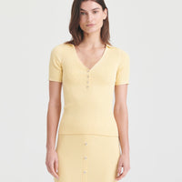 Silk Cashmere Short Sleeve Polo