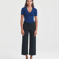 Silk Cashmere Short Sleeve Polo