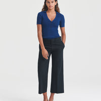 Silk Cashmere Short Sleeve Polo