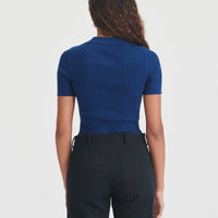 Silk Cashmere Short Sleeve Polo