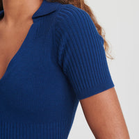 Silk Cashmere Short Sleeve Polo