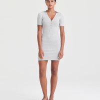 Silk Cashmere Polo Mini Dress