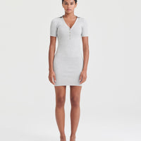 Silk Cashmere Polo Mini Dress