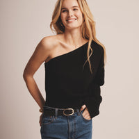 Signature Cashmere One Shoulder Sweater