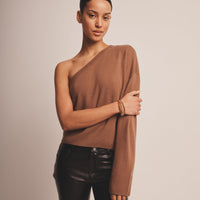 Signature Cashmere One Shoulder Sweater