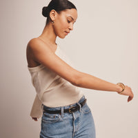 Signature Cashmere One Shoulder Sweater
