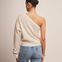 Signature Cashmere One Shoulder Sweater