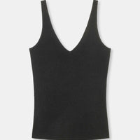 Signature Cashmere Ribbed V-Neck Tank