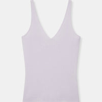Signature Cashmere Ribbed V-Neck Tank