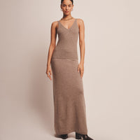 Signature Cashmere Ribbed V-Neck Tank