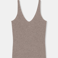 Signature Cashmere Ribbed V-Neck Tank