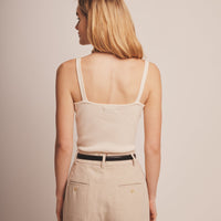 Signature Cashmere Ribbed V-Neck Tank