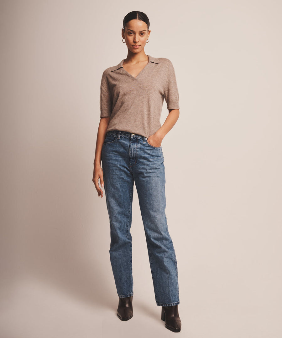 Super Fine Cashmere Short Sleeve Polo
