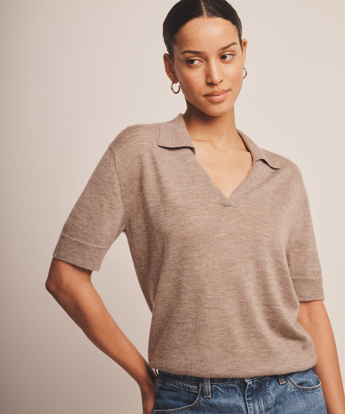 Super Fine Cashmere Short Sleeve Polo