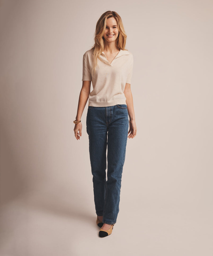Super Fine Cashmere Short Sleeve Polo