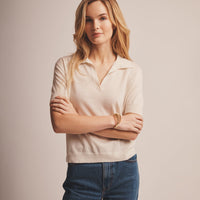Super Fine Cashmere Short Sleeve Polo
