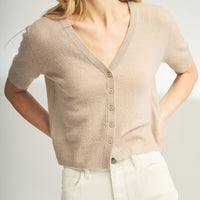 Lightweight Cashmere Short Sleeve Cardigan