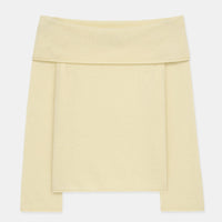 Lightweight Cashmere Off The Shoulder Top