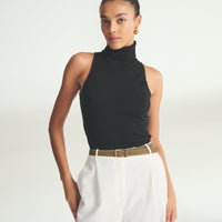 Signature Cashmere Sleeveless Turtleneck