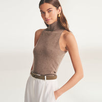 Signature Cashmere Sleeveless Turtleneck