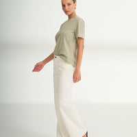 Women's Embroidered Flowers Boxy Tee