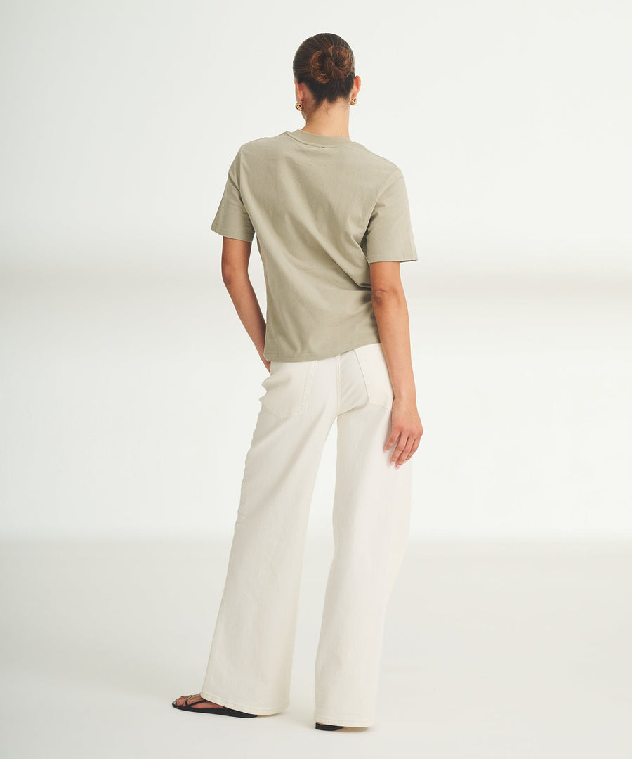 Women's Embroidered Flowers Boxy Tee