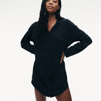 Pajama Button Up Dress