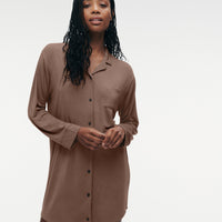 Pajama Button Up Dress