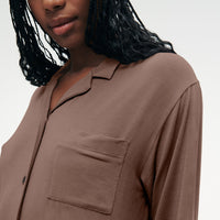 Pajama Button Up Dress