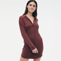 Pajama Button Up Dress