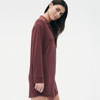 Pajama Button Up Dress