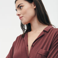 Pajama Button Up Dress