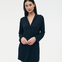Pajama Button Up Dress
