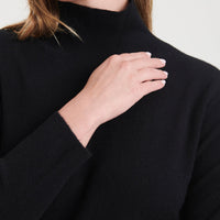 Signature Cashmere Turtleneck Dress with Slits
