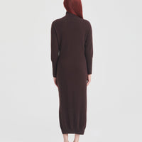 Signature Cashmere Turtleneck Dress with Slits