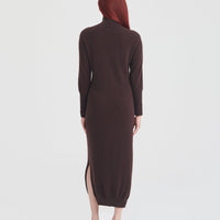 Signature Cashmere Turtleneck Dress with Slits