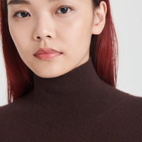 Signature Cashmere Turtleneck Dress with Slits