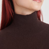 Signature Cashmere Turtleneck Dress with Slits