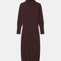 Signature Cashmere Turtleneck Dress with Slits