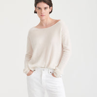 Lightweight Cashmere Boatneck Sweater