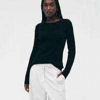 Lightweight Cashmere Ribbed Sweater