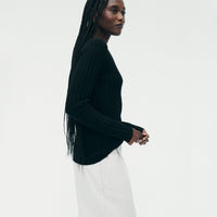 Lightweight Cashmere Ribbed Sweater