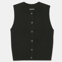 Cotton Sleeveless Cardigan