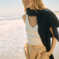Signature Cashmere Ribbed V-Neck Tank